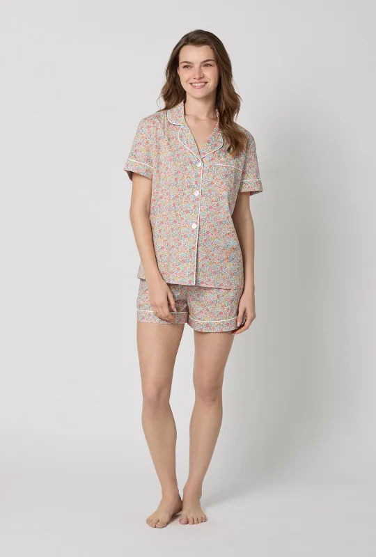 Emma & Georgina Short Sleeve Classic Shorty Woven Tana Lawn® PJ Set Made with Liberty Fabric made by BedHead
