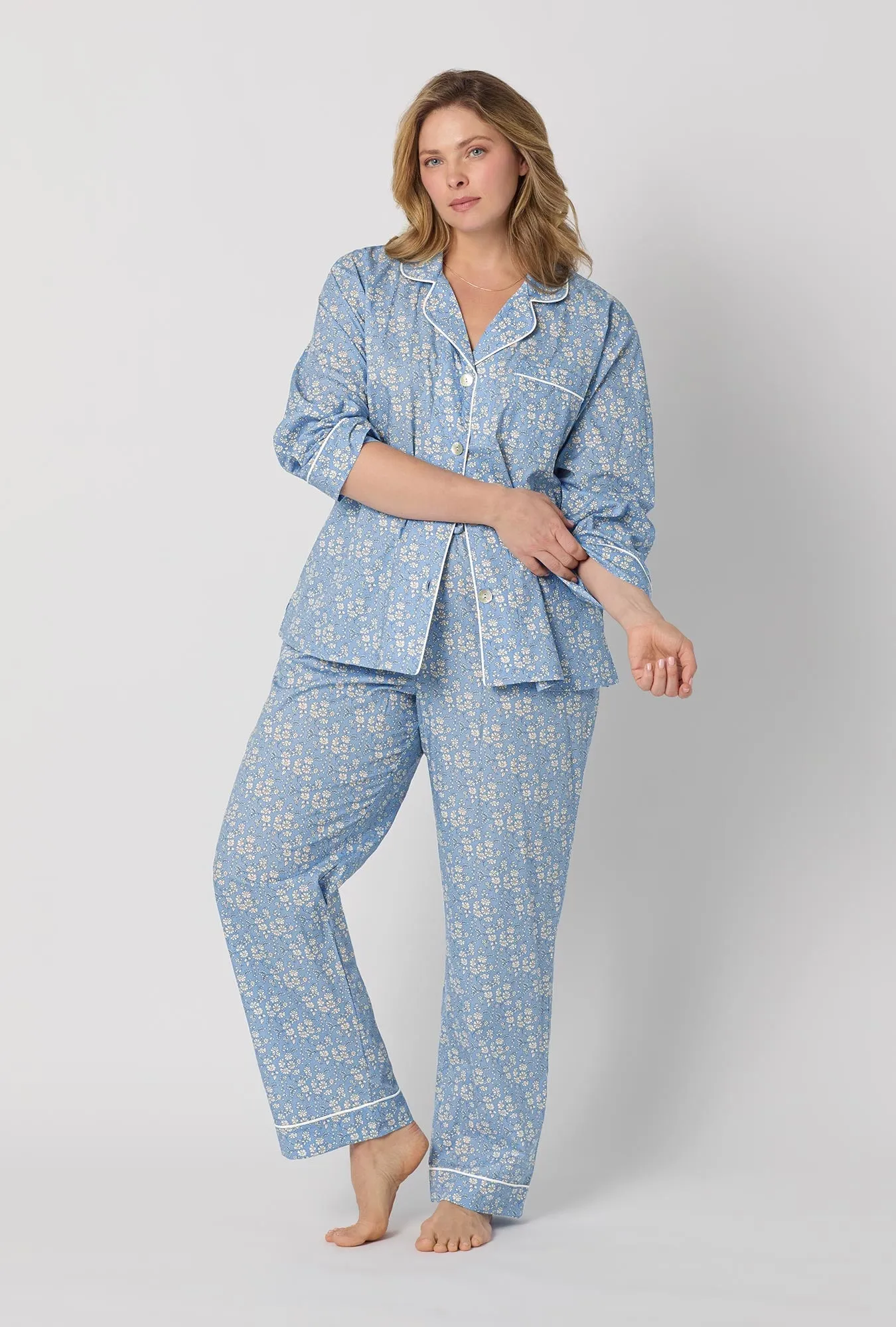 Capel Long Sleeve Classic Woven Tana Lawn® Pj Set Made With Liberty Fabric sold by BedHead product image thumbnail 5