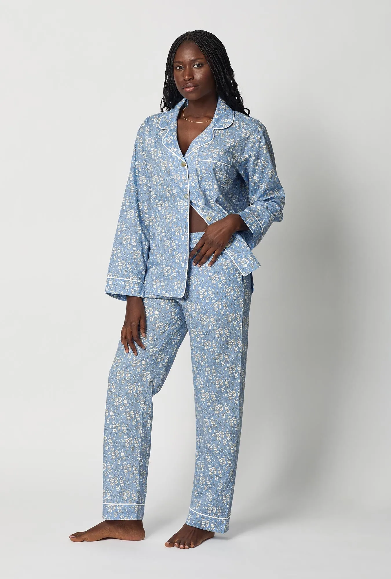 Capel Long Sleeve Classic Woven Tana Lawn® Pj Set Made With Liberty Fabric sold by BedHead product image thumbnail 2