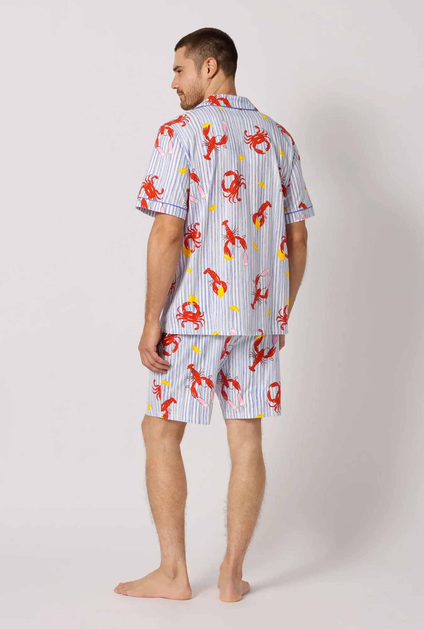 Coastal Feast Men's Short Sleeve Classic Stretch Jersey Short Pj Set sold by BedHead product image thumbnail 4