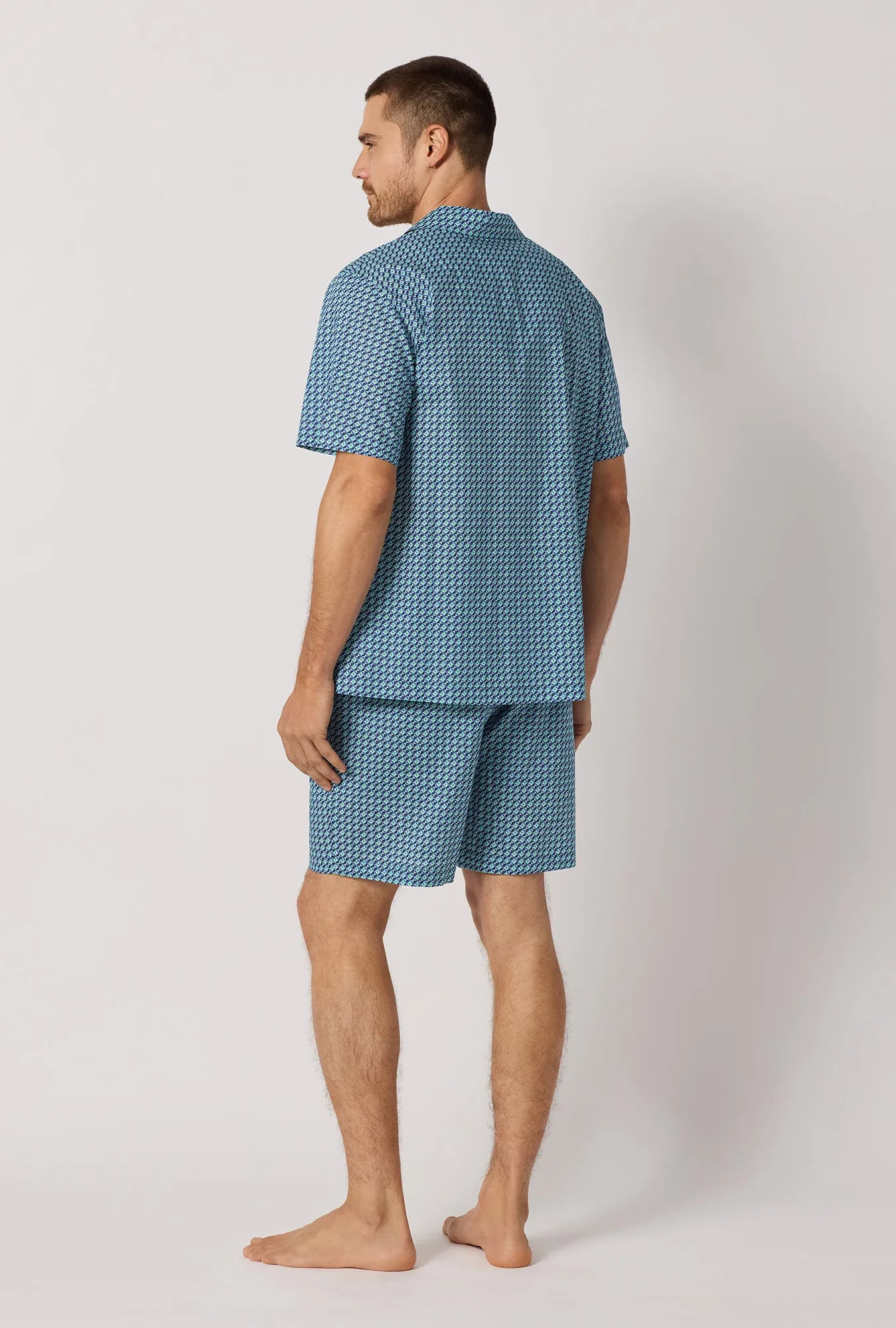Sebastian Men's Short Sleeve Woven Tana Lawn® Short Pj Set Made With Liberty Fabrics sold by BedHead product image thumbnail 4