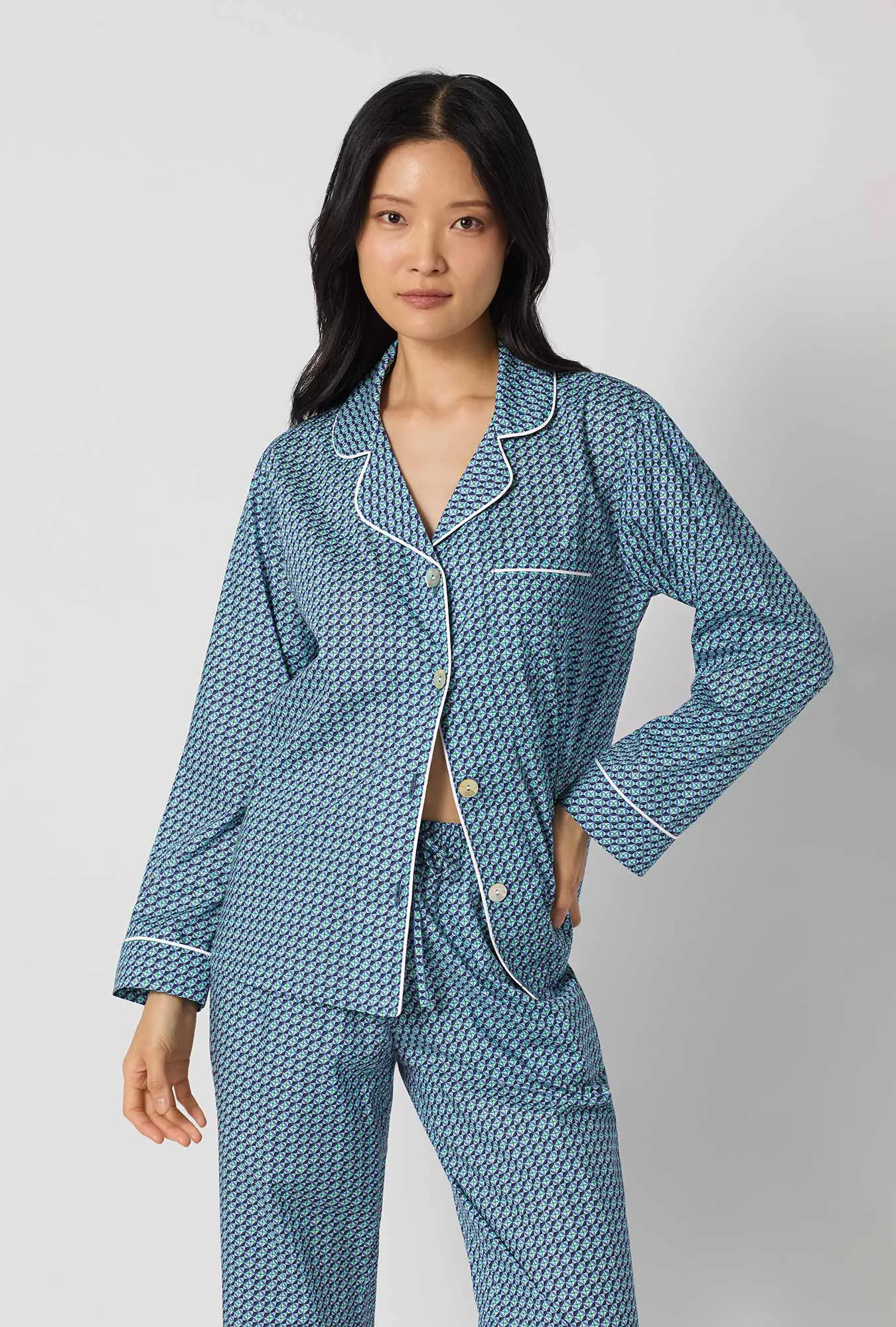 Sebastian Long Sleeve Classic Woven Tana Lawn® Pj Set Made With Liberty Fabrics sold by BedHead product image thumbnail 2