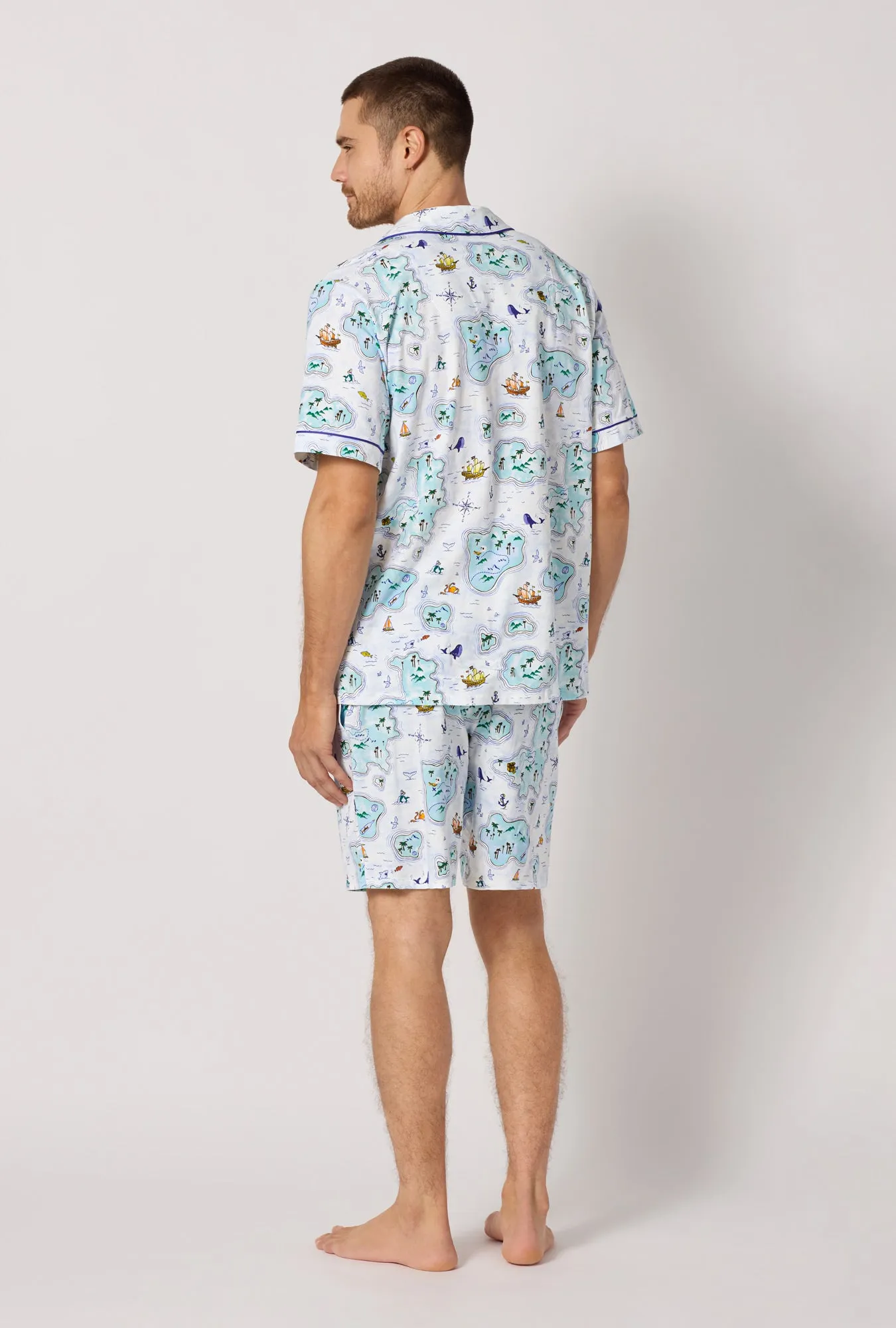 Treasure Hunt Men's Short Sleeve Classic Stretch Jersey Short Pj Set sold by BedHead product image thumbnail 3