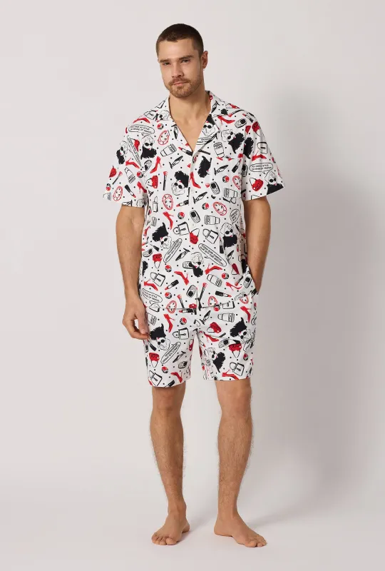 Devil Wears Prada Men's Short Sleeve Classic Stretch Jersey Short PJ Set made by BedHead