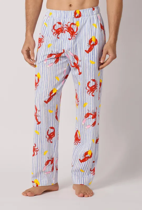 Coastal Feast Men's Stretch Jersey Pj Pant made by BedHead