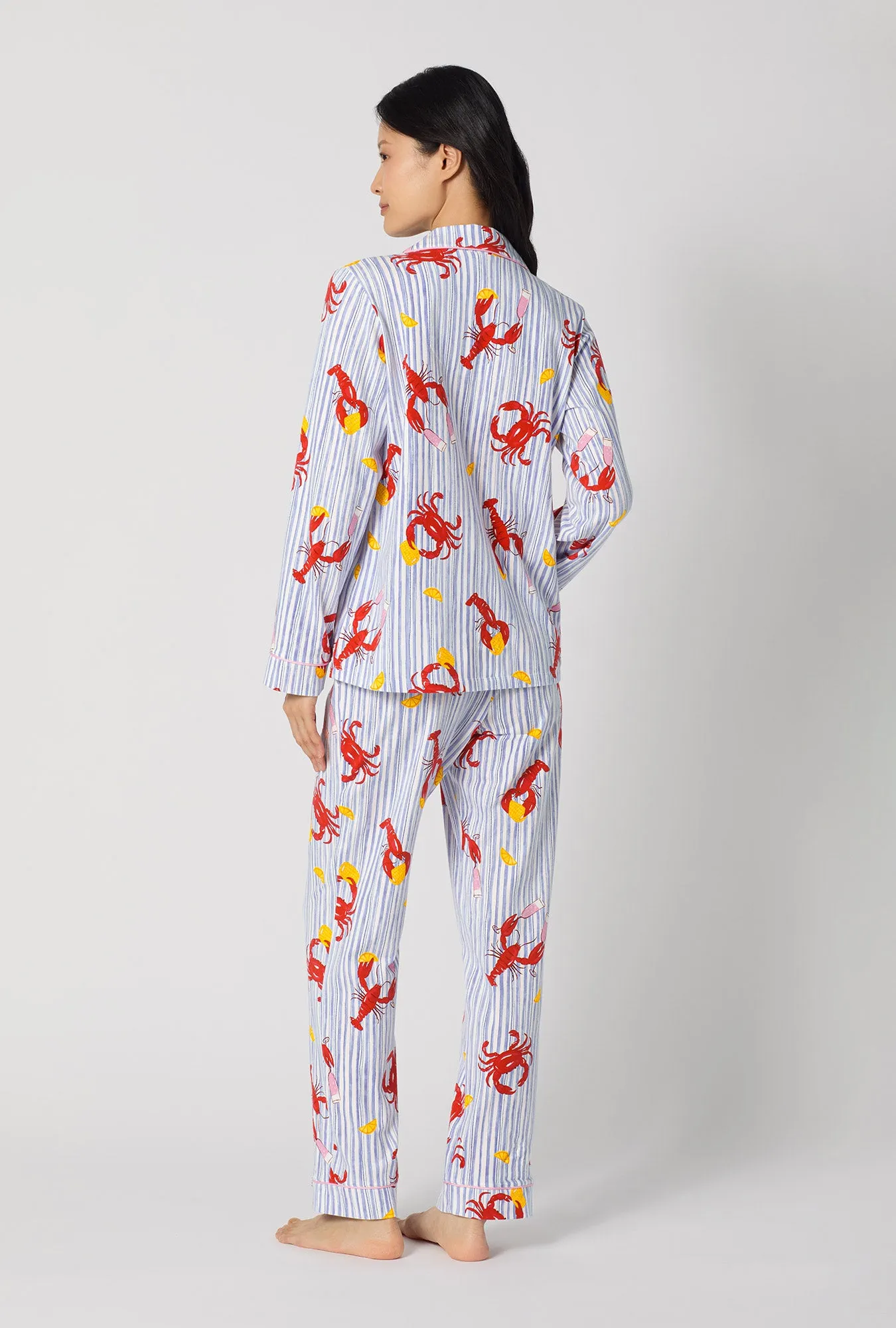 Coastal Feast Long Sleeve Classic Stretch Jersey Pj Set sold by BedHead product image thumbnail 3