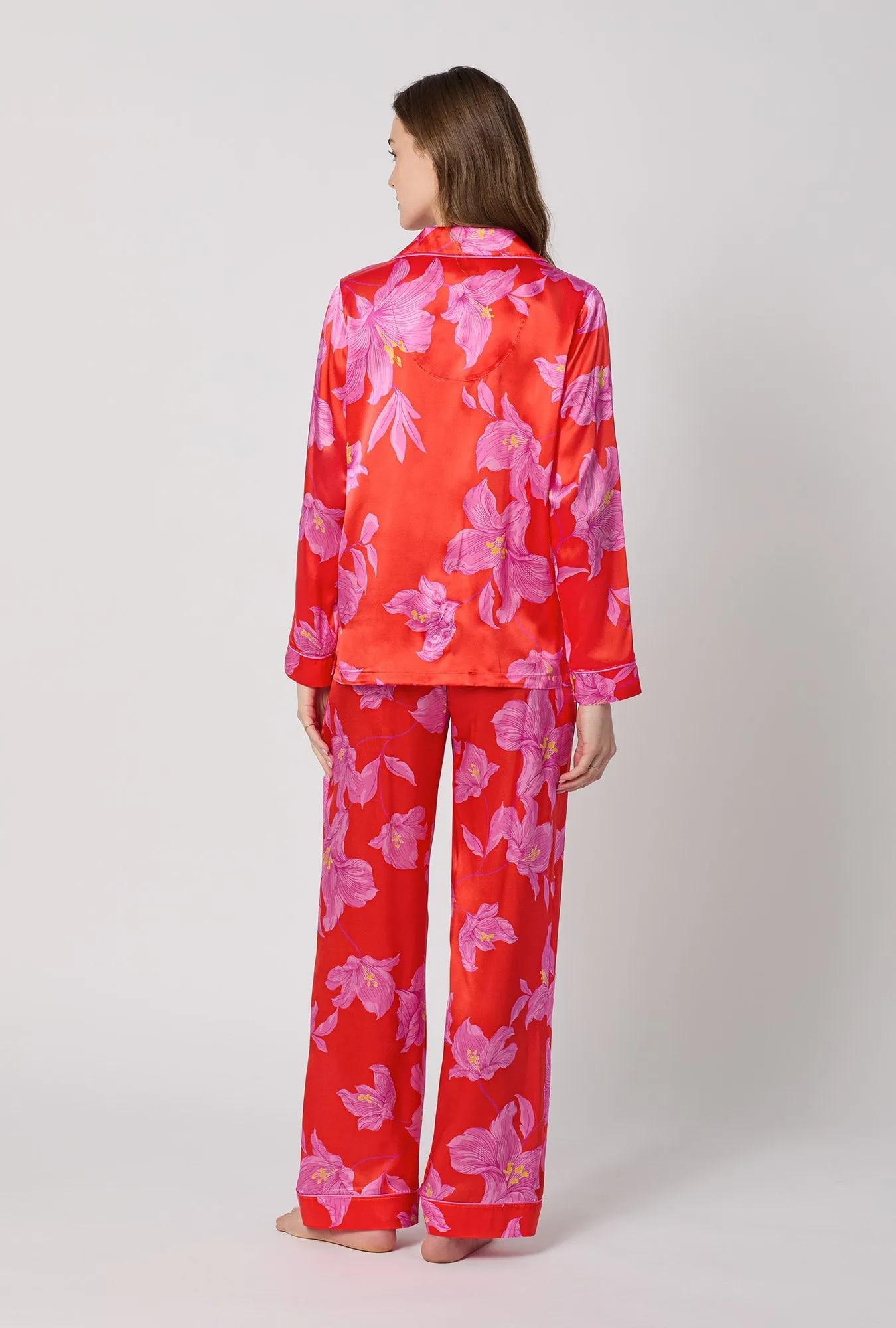 Island Lily Long Sleeve Classic Washable Silk Pj Set sold by BedHead product image thumbnail 4