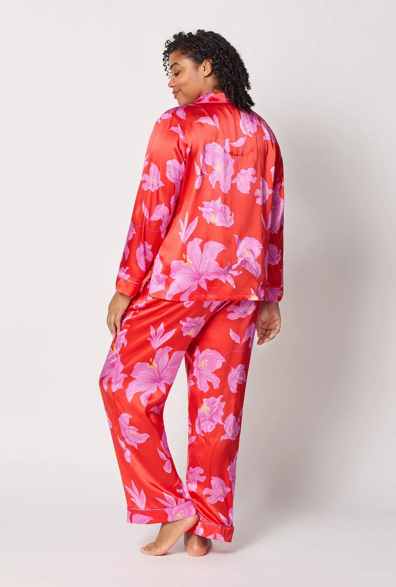 Island Lily Long Sleeve Classic Washable Silk Pj Set sold by BedHead product image thumbnail 5