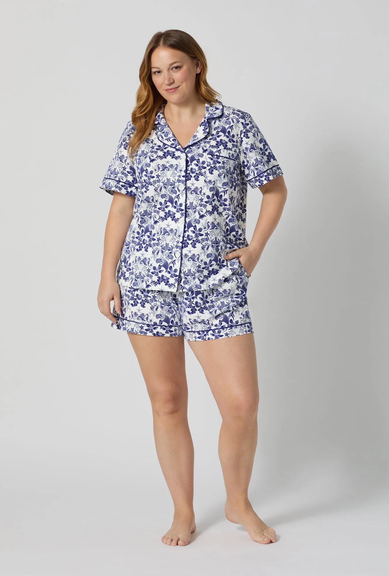 Under The Sea Short Sleeve Classic Shorty Stretch Jersey Pj Set sold by BedHead product image thumbnail 5