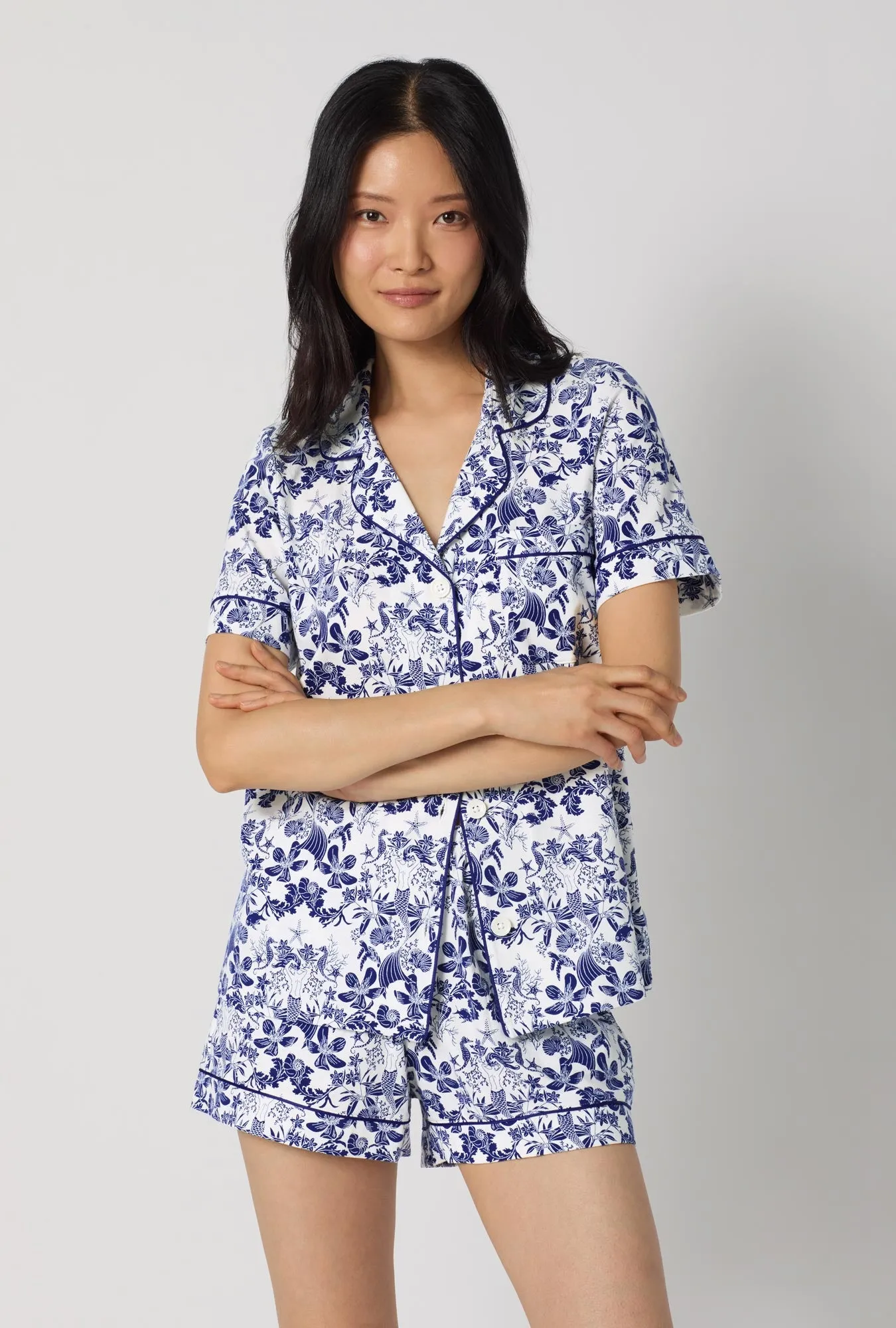 Under The Sea Short Sleeve Classic Shorty Stretch Jersey Pj Set sold by BedHead product image thumbnail 2