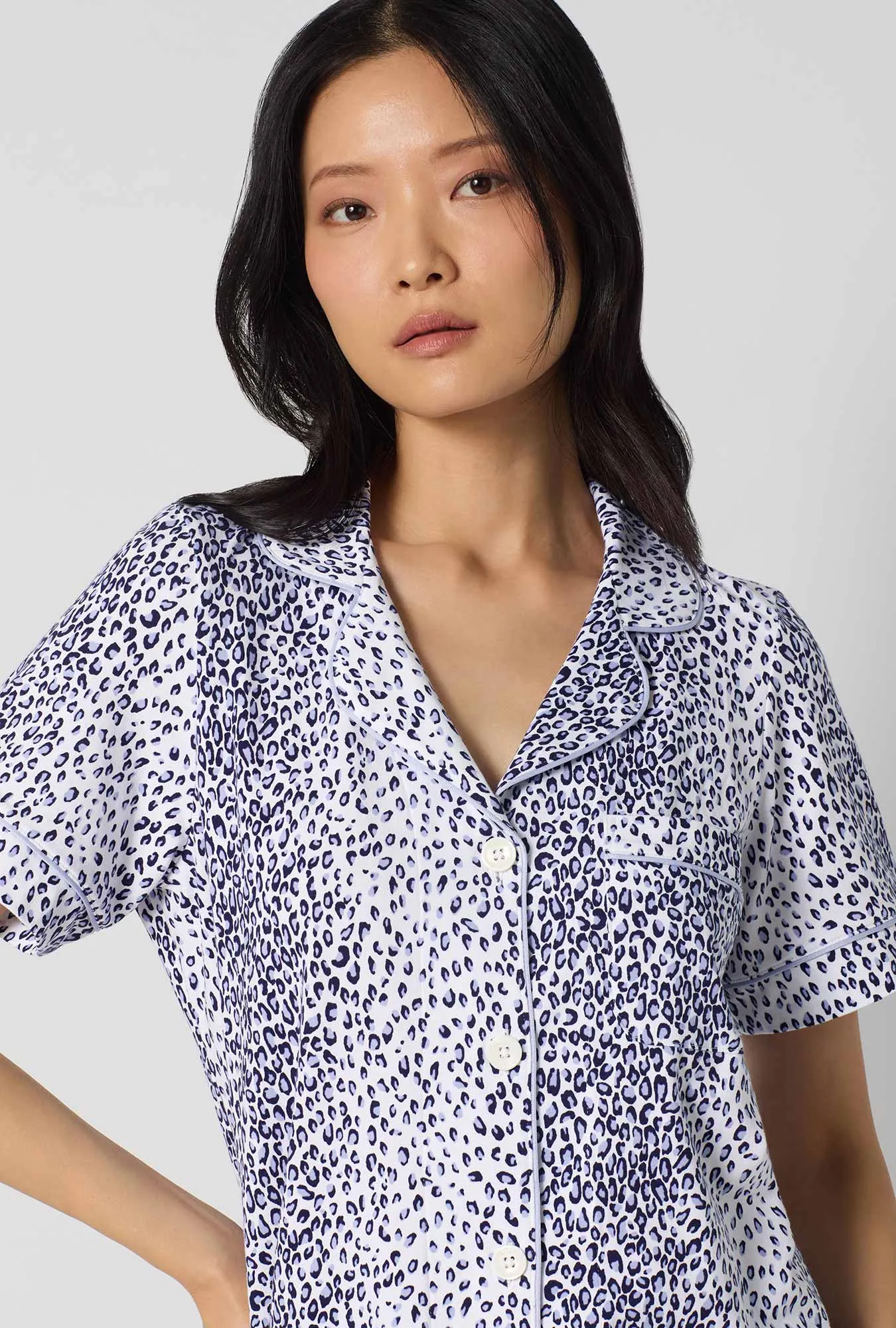 Sea Kitten Short Sleeve Classic Stretch Jersey Cropped Pj Set sold by BedHead product image thumbnail 4