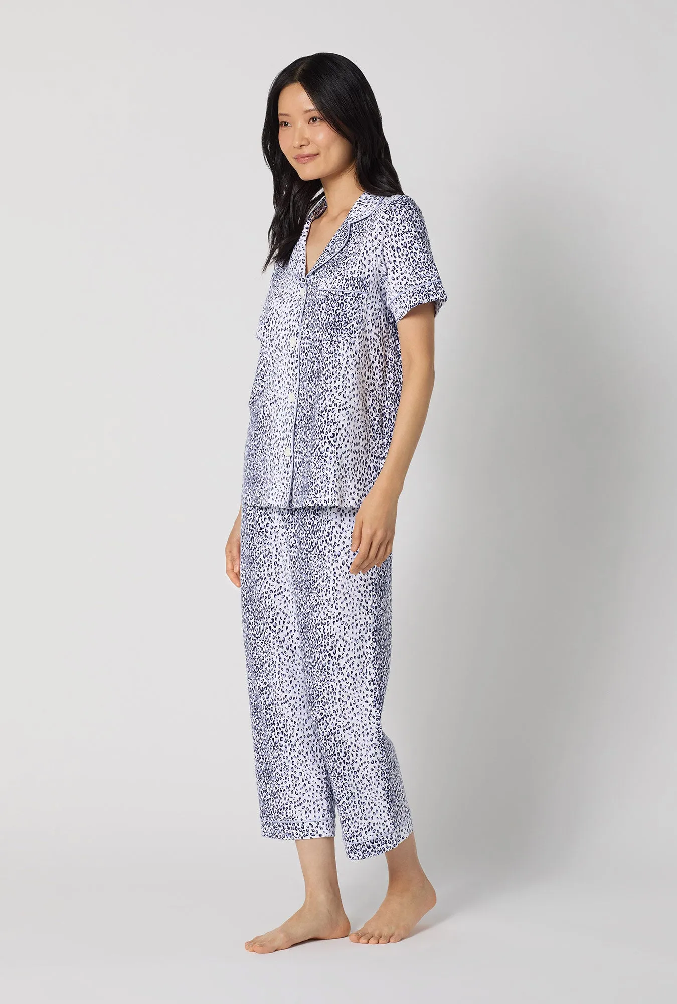 Sea Kitten Short Sleeve Classic Stretch Jersey Cropped Pj Set sold by BedHead product image thumbnail 3