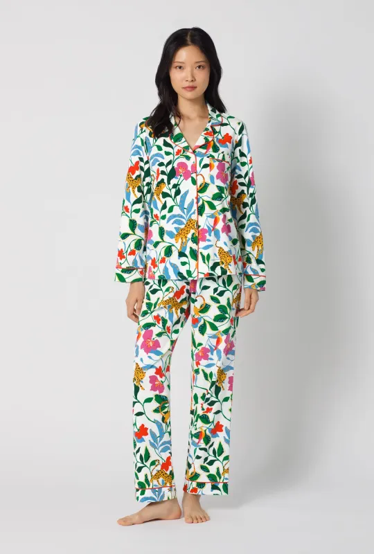 Jungle Serenade Long Sleeve Classic Stretch Jersey Pj Set made by BedHead