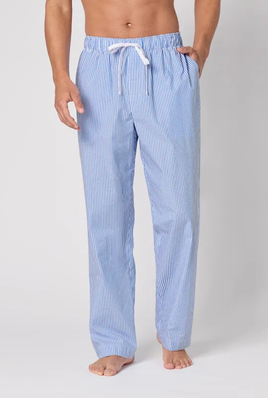 French Stripe Men's Woven Supersoft Cotton Poplin Pj Pant made by BedHead