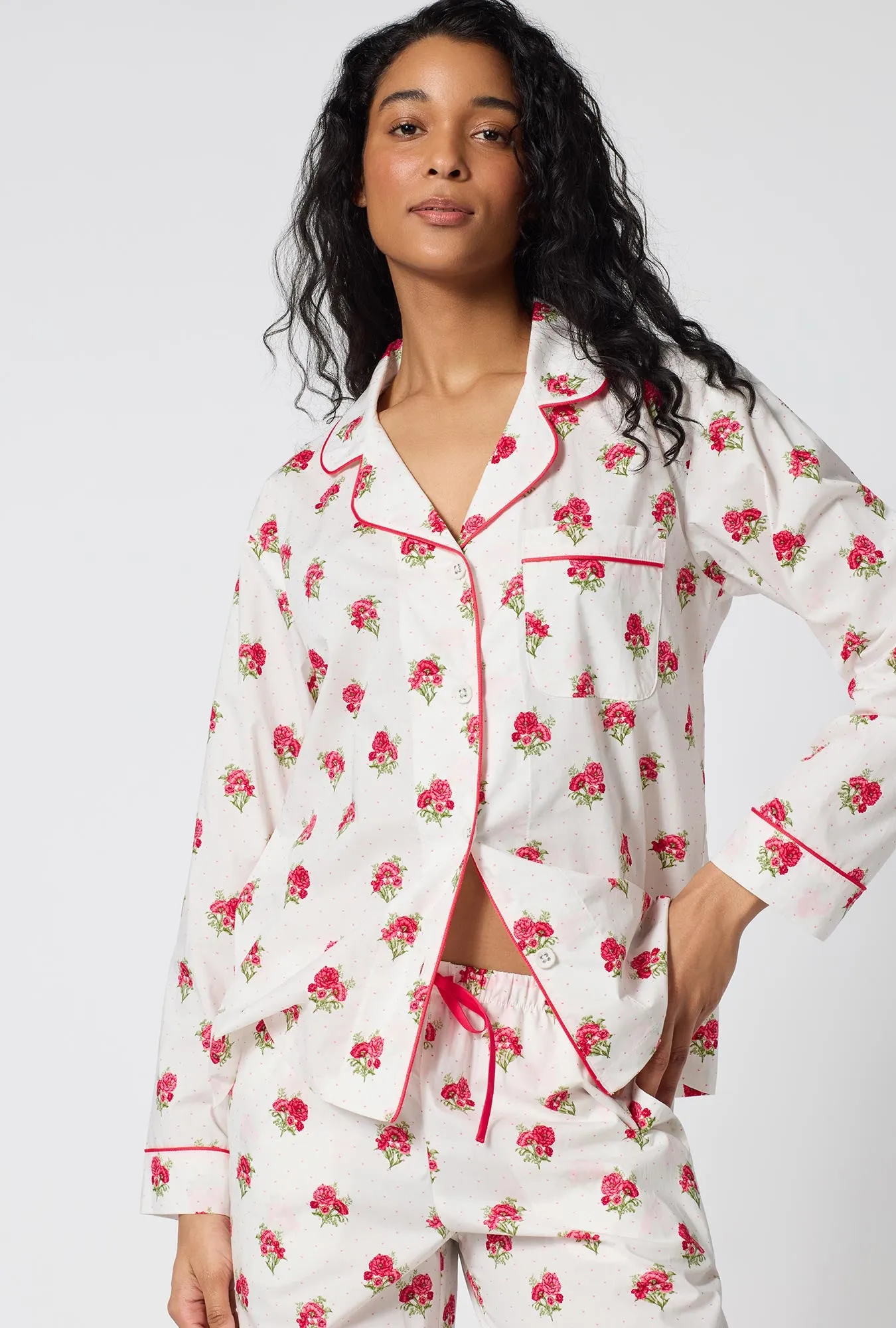 Celeste Long Sleeve Classic Woven Supersoft Cotton Poplin Pj Set sold by BedHead product image thumbnail 4