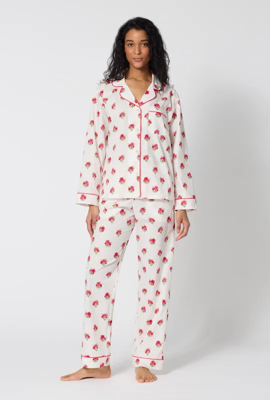 Celeste Long Sleeve Classic Woven Supersoft Cotton Poplin Pj Set made by BedHead
