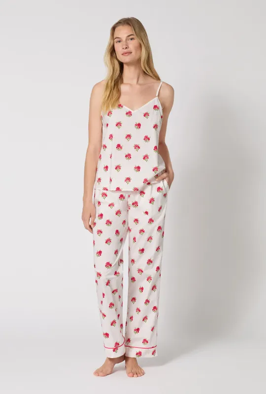 Celeste Cami Woven Supersoft Cotton Poplin Long Pj Set made by BedHead