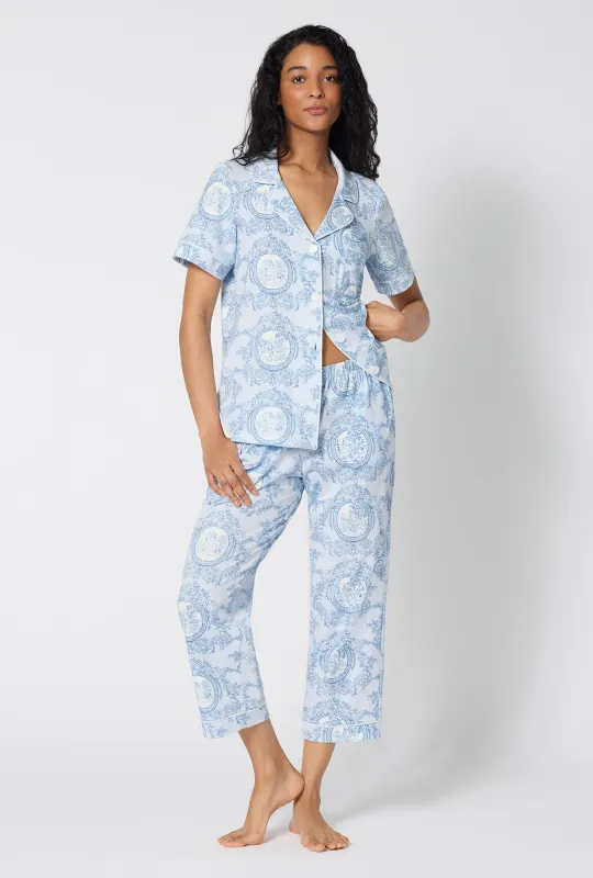 Minuet Toile Short Sleeve Classic Stretch Jersey Cropped Pj Set made by BedHead