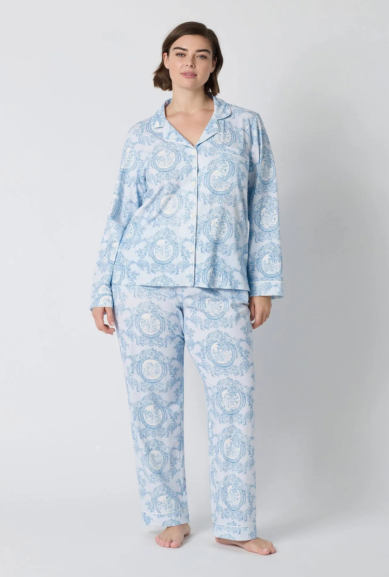 Minuet Toile Long Sleeve Classic Stretch Jersey Pj Set sold by BedHead product image thumbnail 5