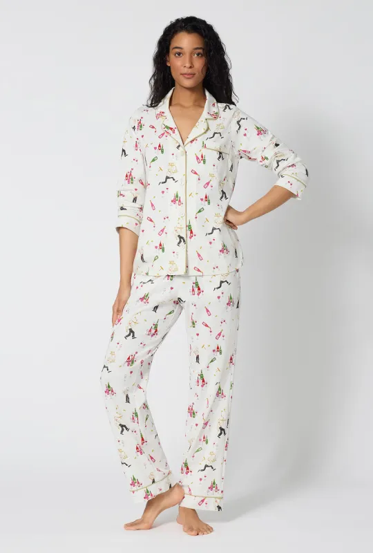Bar A Vin Long Sleeve Classic Stretch Jersey Pj Set made by BedHead