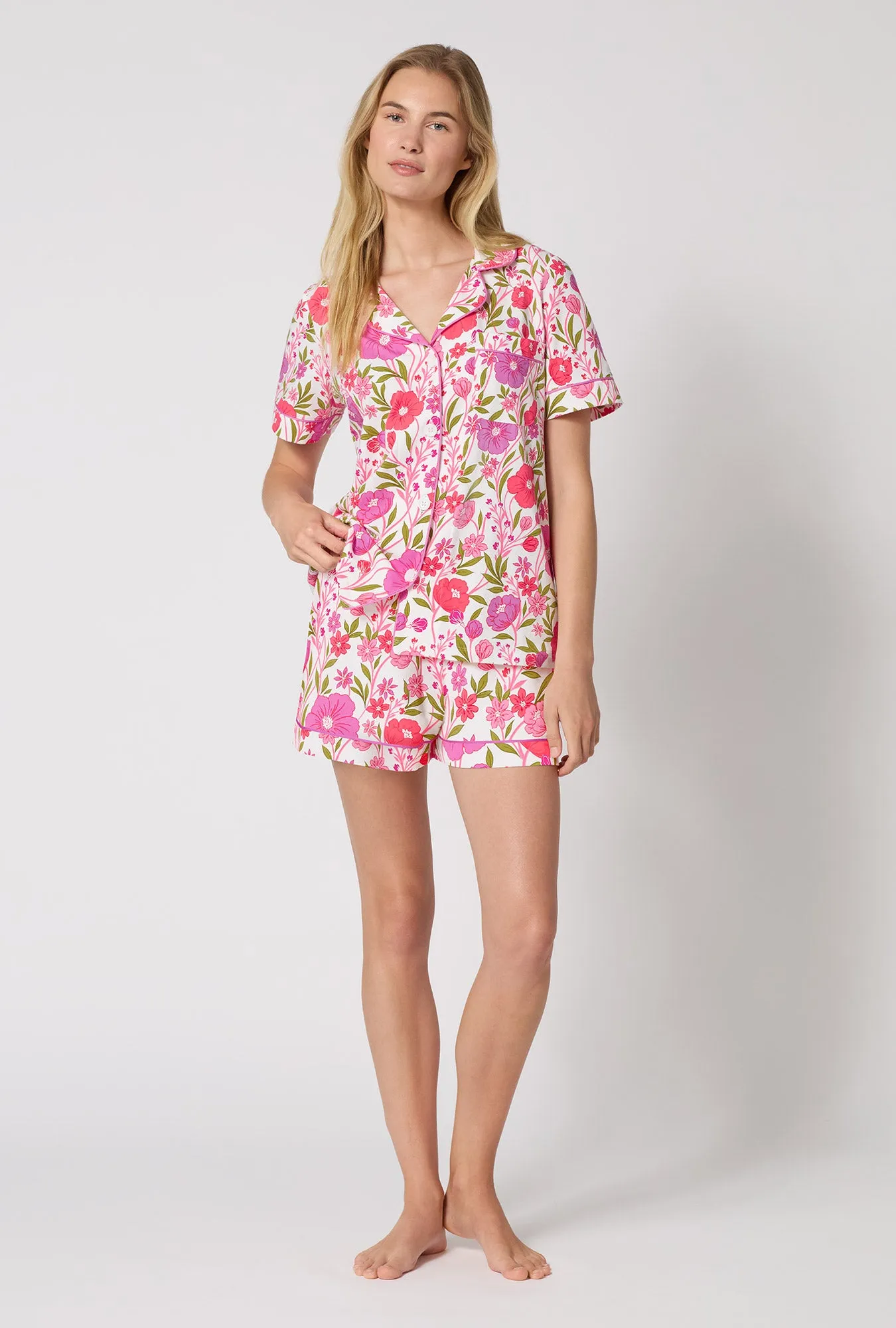 Josephine Short Sleeve Classic Shorty Stretch Jersey Pj Set sold by BedHead