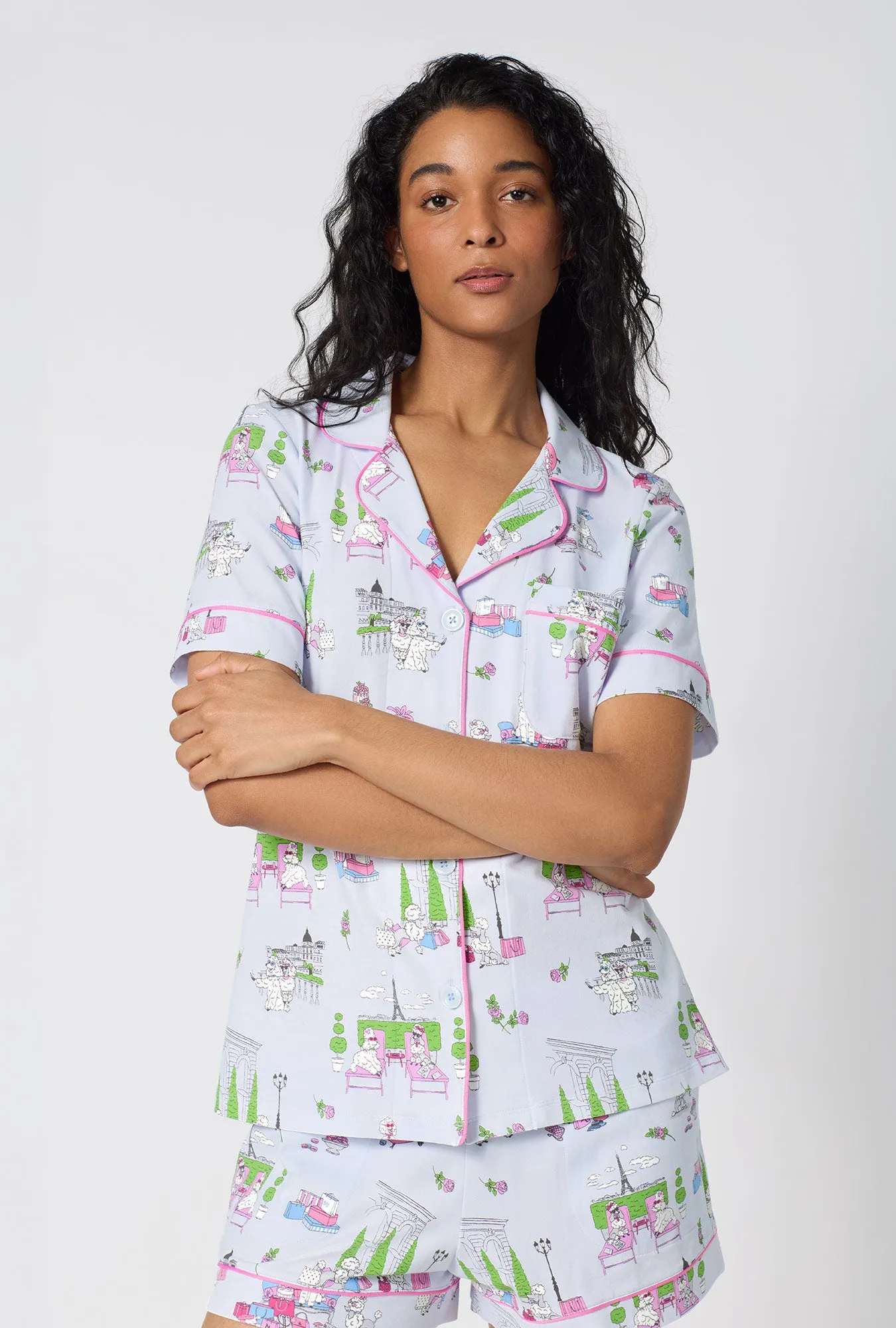Belle Vie Short Sleeve Classic Shorty Stretch Jersey Pj Set sold by BedHead product image thumbnail 4