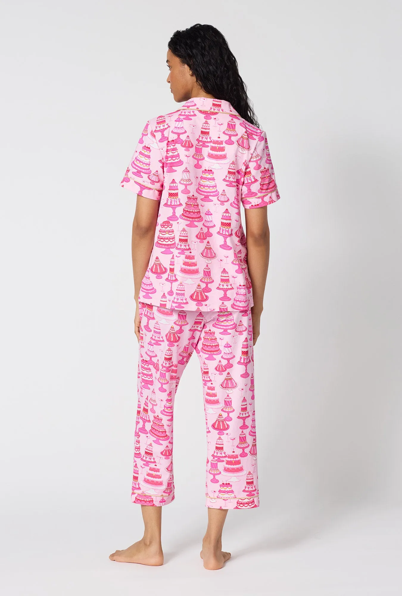 Cake Shop Short Sleeve Classic Stretch Jersey Cropped Pj Set sold by BedHead product image thumbnail 3