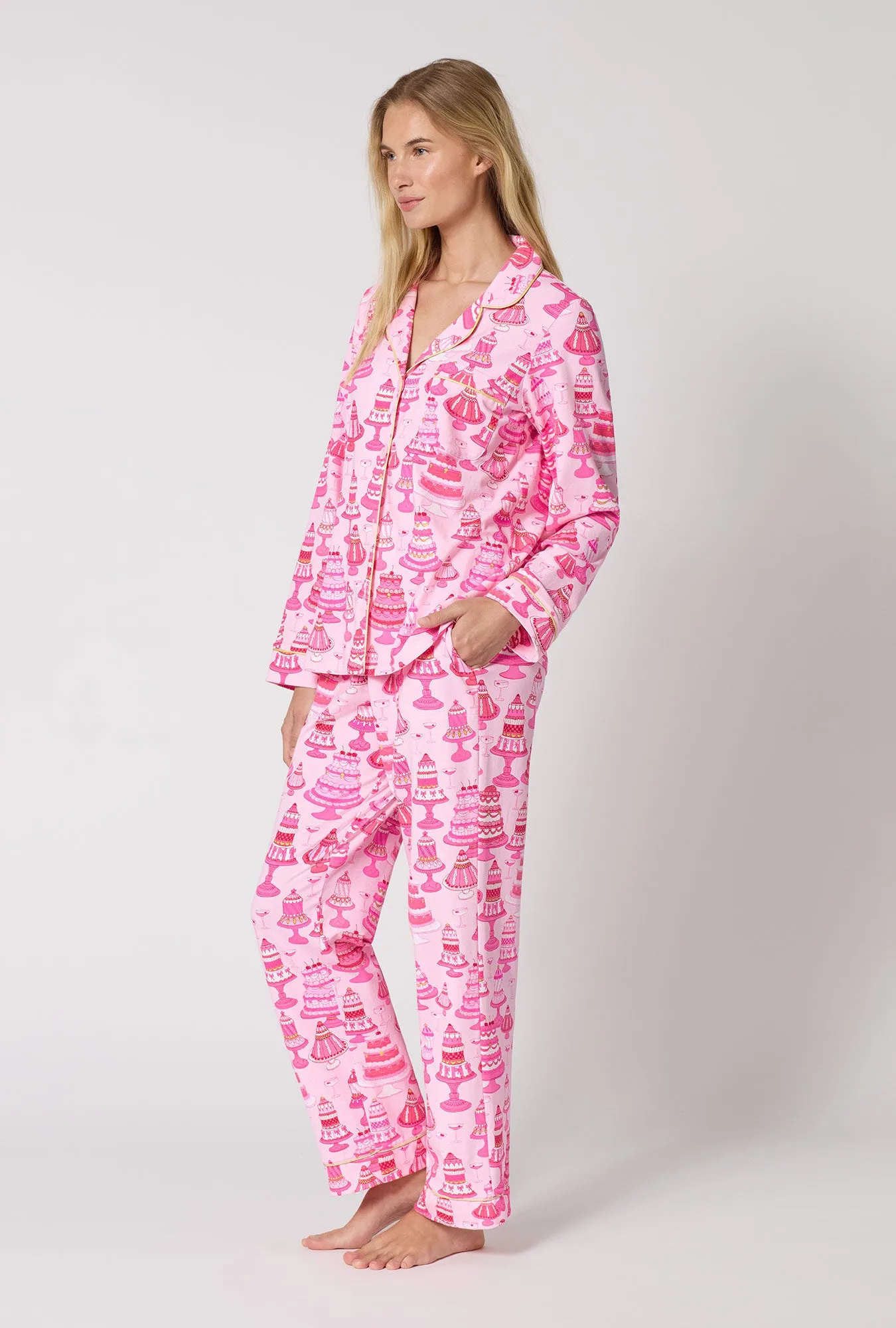 Cake Shop Long Sleeve Classic Stretch Jersey Pj Set sold by BedHead product image thumbnail 3