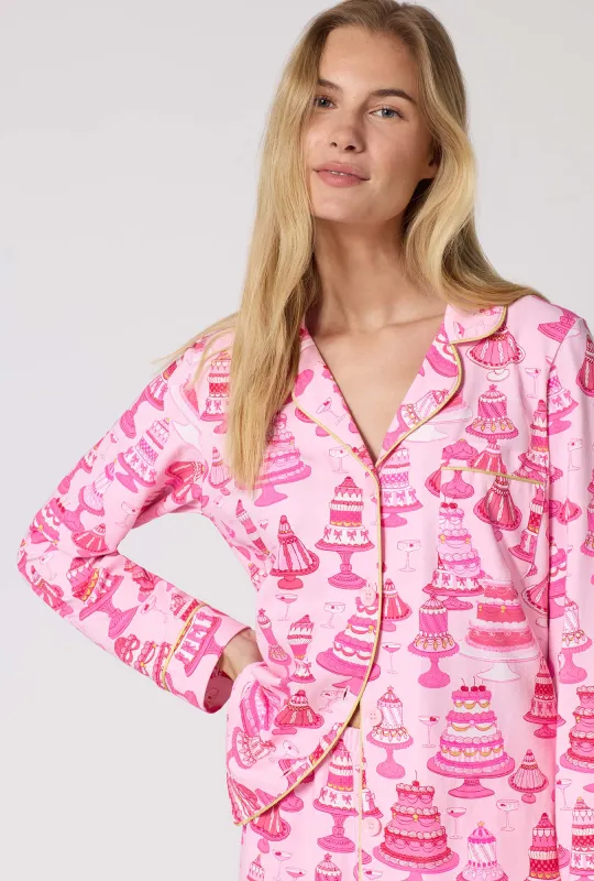 Cake Shop Long Sleeve Classic Stretch Jersey Pj Set made by BedHead