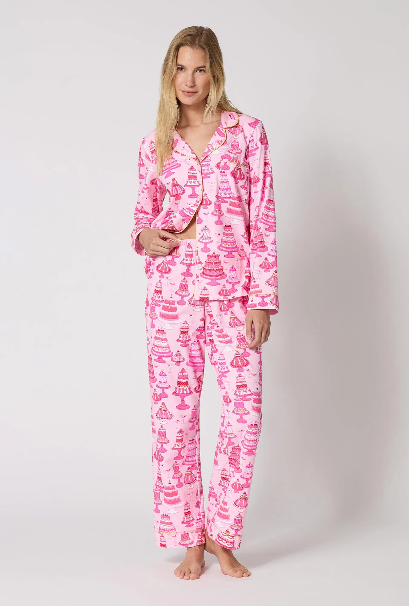 Cake Shop Long Sleeve Classic Stretch Jersey Pj Set sold by BedHead product image thumbnail 2