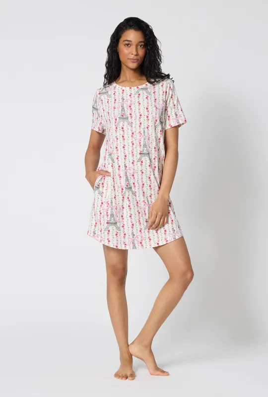 Fleur De La Tour Stretch Jersey T-shirt Sleep Dress made by BedHead