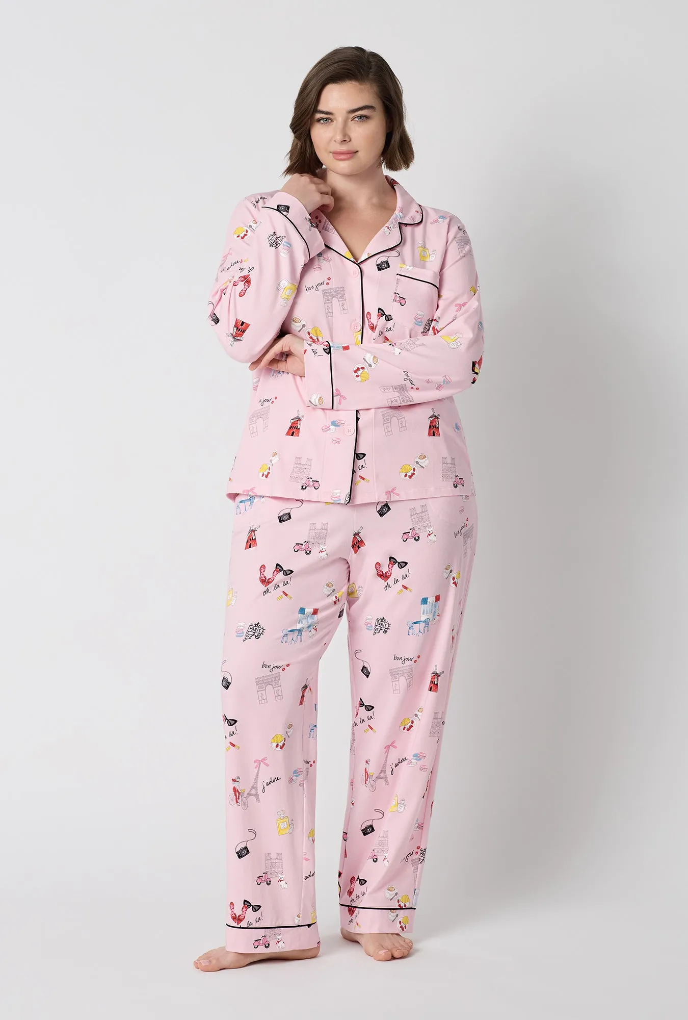 J'adore Paris Long Sleeve Classic Stretch Jersey Pj Set sold by BedHead product image thumbnail 5