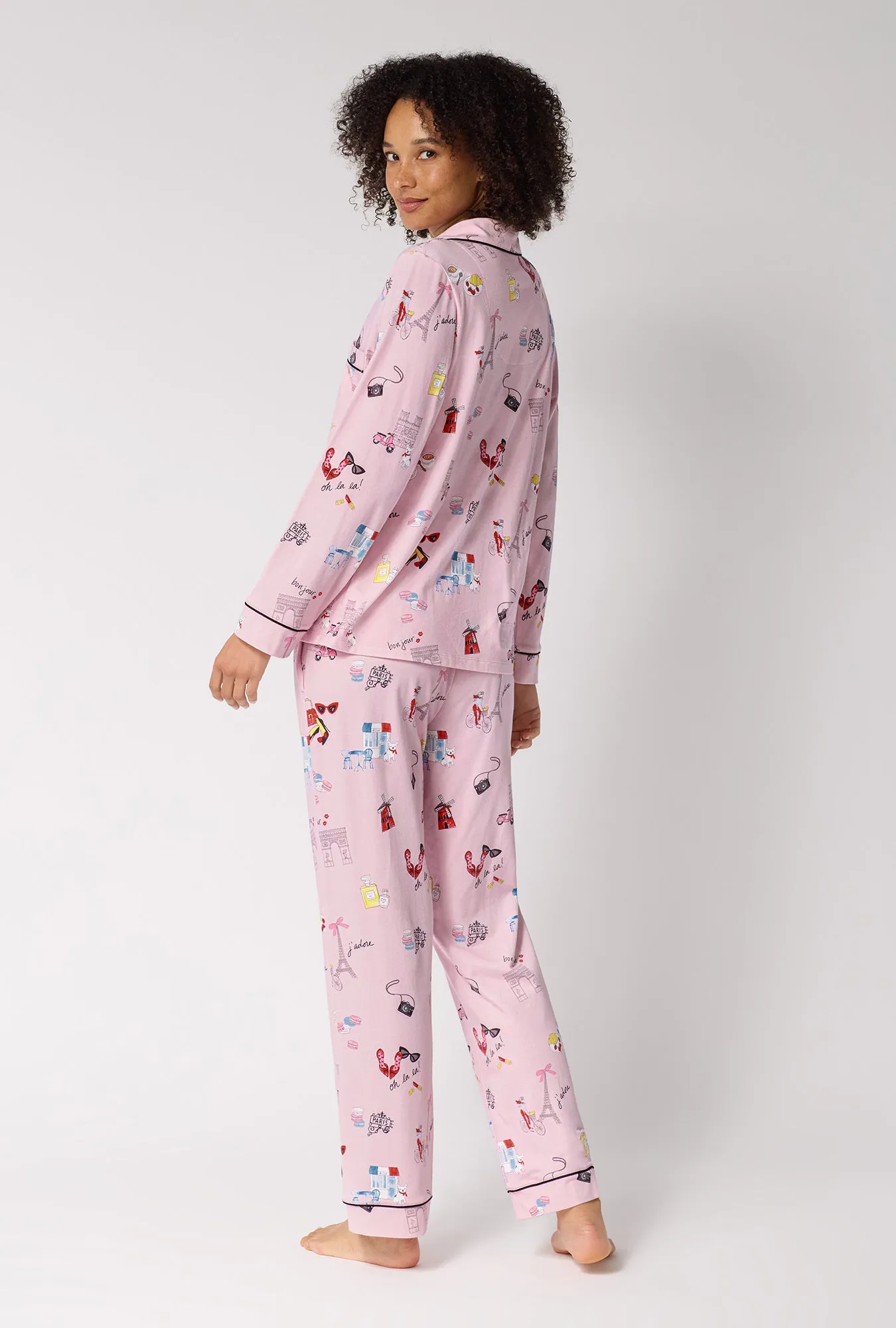 J'adore Paris Long Sleeve Classic Stretch Jersey Pj Set sold by BedHead product image thumbnail 4