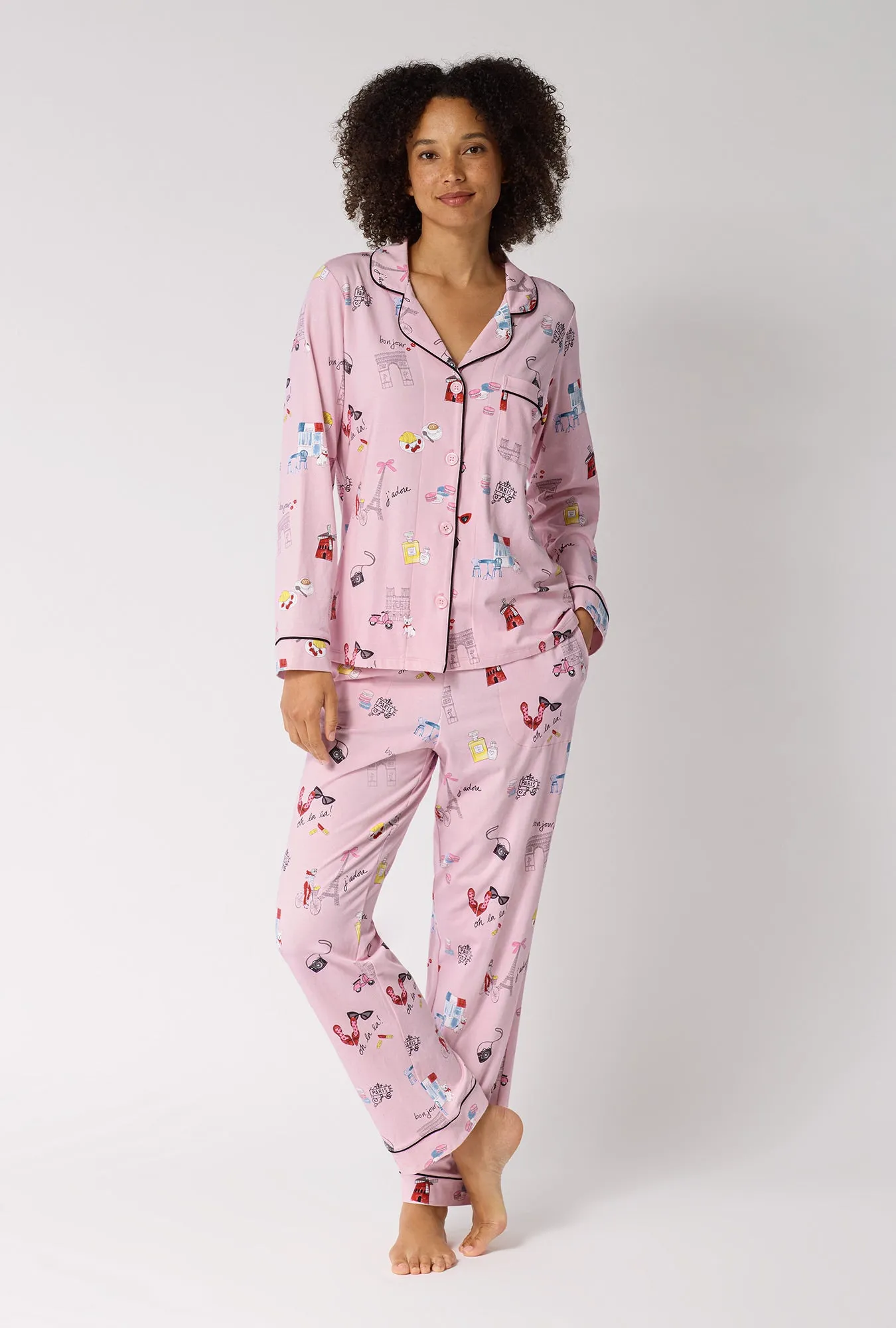 J'adore Paris Long Sleeve Classic Stretch Jersey Pj Set sold by BedHead product image thumbnail 2