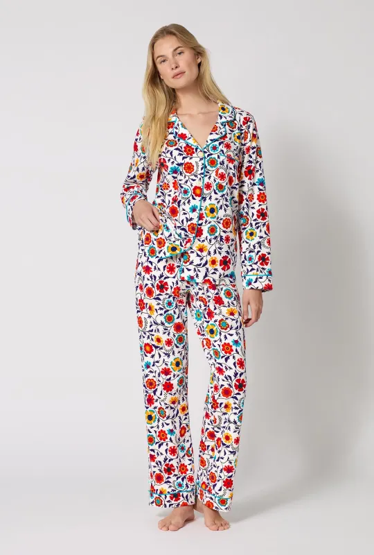 Ottoman Bloom Long Sleeve Classic Stretch Jersey Pj Set made by BedHead