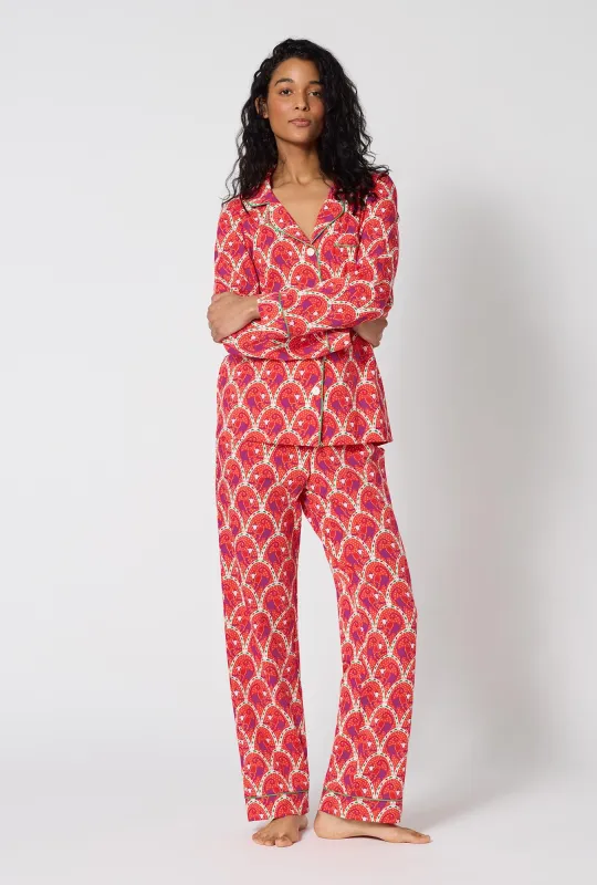 Monkeying Around Long Sleeve Classic Stretch Jersey Pj Set made by BedHead