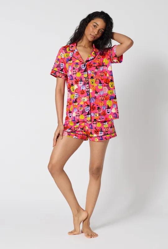 Pumpkin Patch Party Short Sleeve Classic Shorty Stretch Jersey Pj Set made by BedHead