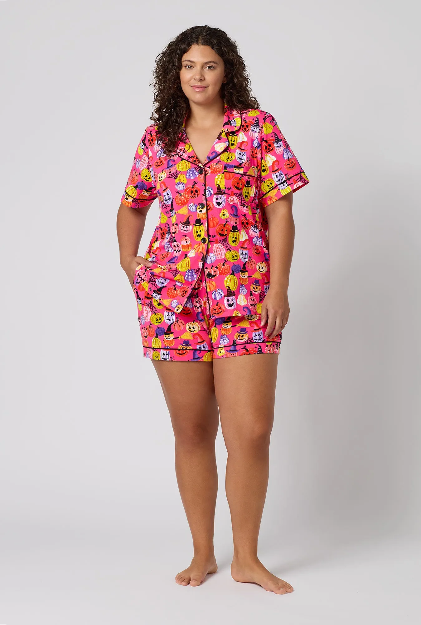Pumpkin Patch Party Short Sleeve Classic Shorty Stretch Jersey Pj Set sold by BedHead product image thumbnail 5