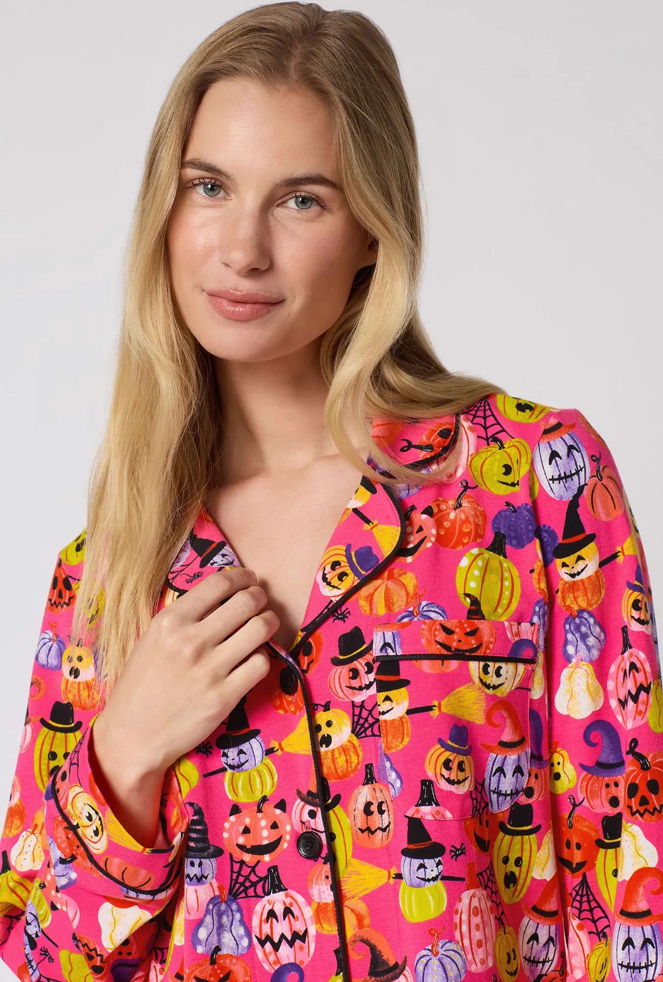 Pumpkin Patch Party Long Sleeve Classic Stretch Jersey Pj Set sold by BedHead product image thumbnail 5