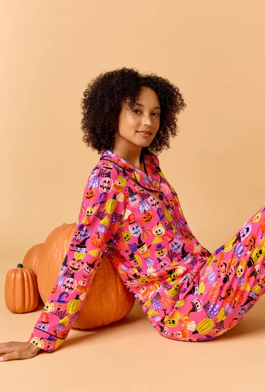 Pumpkin Patch Party Long Sleeve Classic Stretch Jersey Pj Set made by BedHead