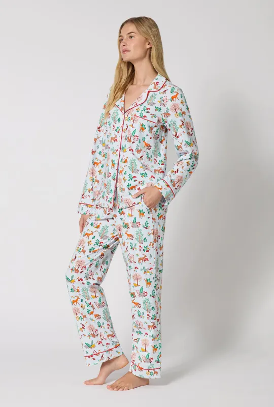 Woodland Wonder Long Sleeve Classic Stretch Jersey Pj Set made by BedHead