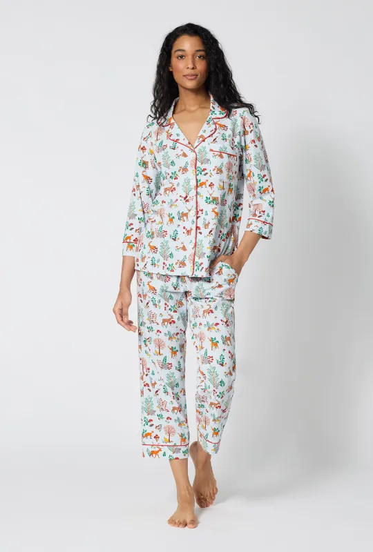 Woodland Wonder 3/4 Sleeve Classic Stretch Jersey Cropped Pj Set made by BedHead