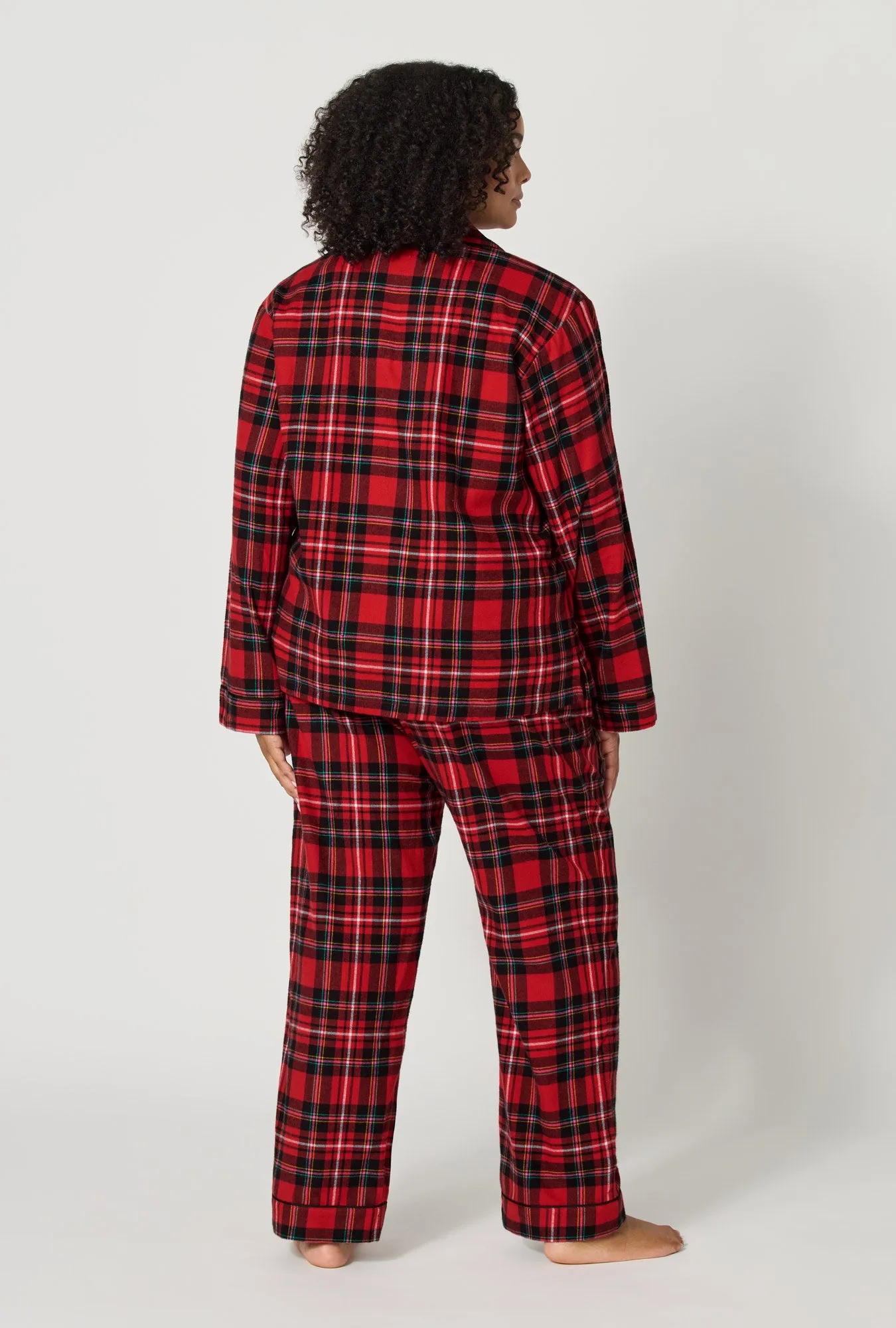 Fireside Plaid Long Sleeve Classic Woven Portuguese Flannel Pj Set sold by BedHead product image thumbnail 4