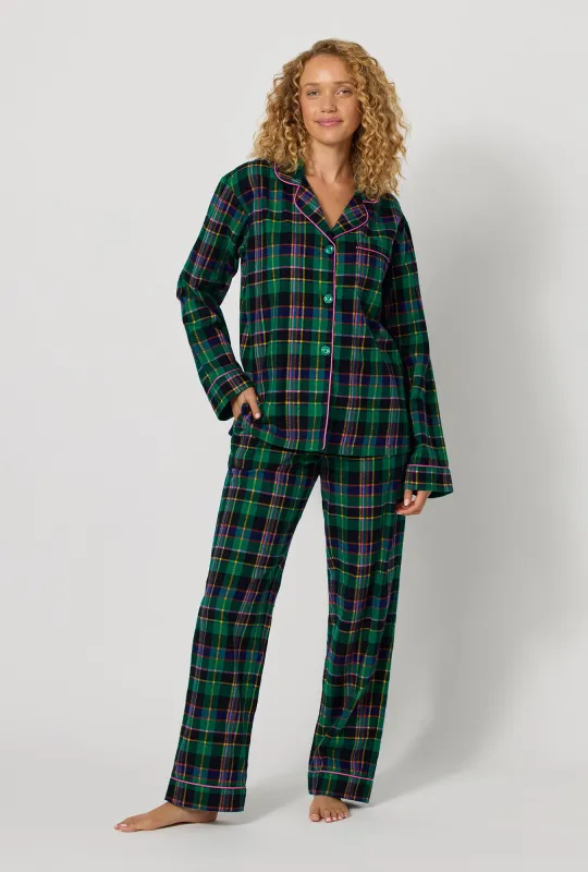 Winter Plaid Long Sleeve Classic Woven Portuguese Flannel Pj Set made by BedHead