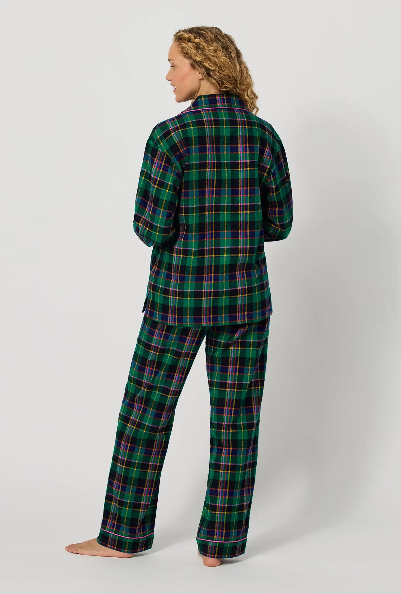 Winter Plaid Long Sleeve Classic Woven Portuguese Flannel Pj Set sold by BedHead product image thumbnail 4