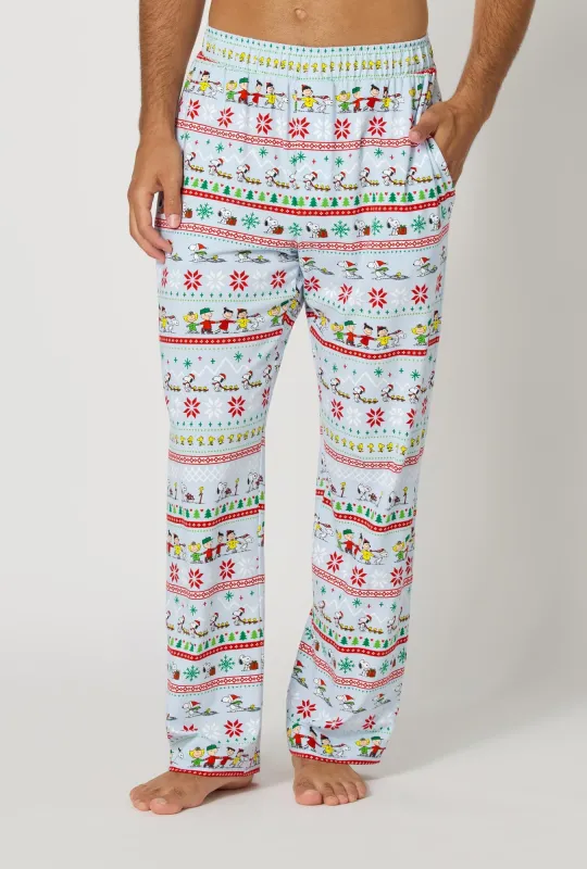 Peanuts® Winter Parade Men's Stretch Jersey Pj Pant made by BedHead