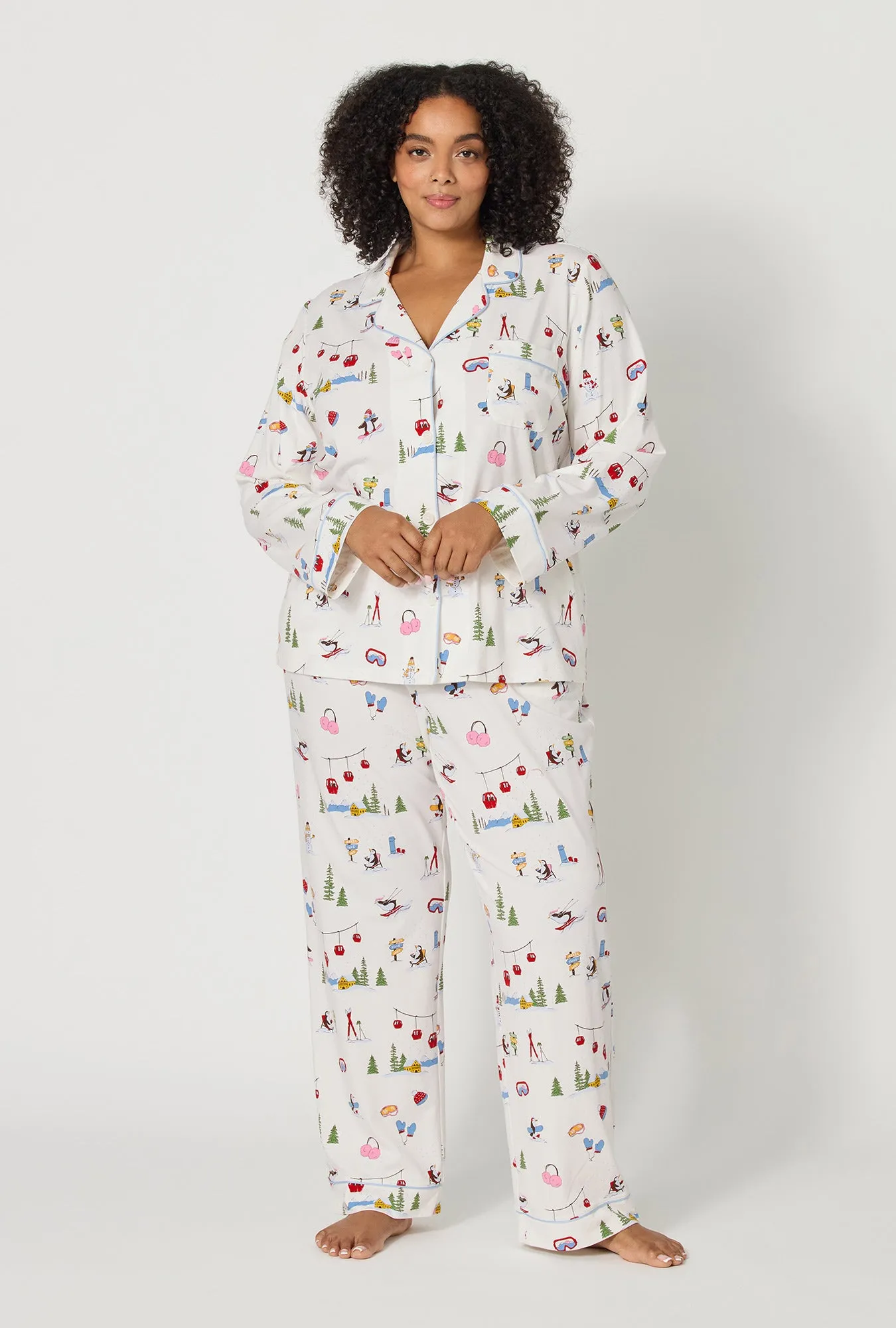 Snow Much Fun Long Sleeve Classic Stretch Jersey Pj Set sold by BedHead product image thumbnail 2
