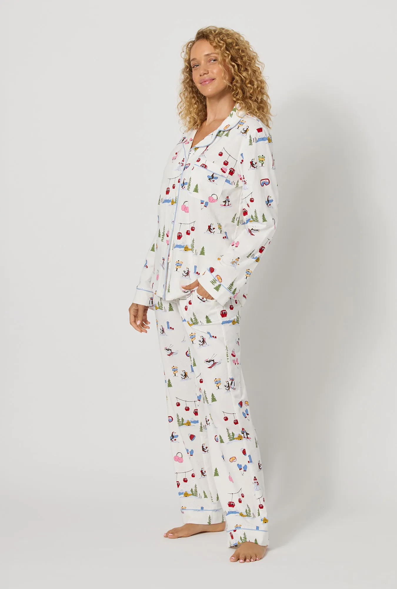 Snow Much Fun Long Sleeve Classic Stretch Jersey Pj Set sold by BedHead product image thumbnail 5
