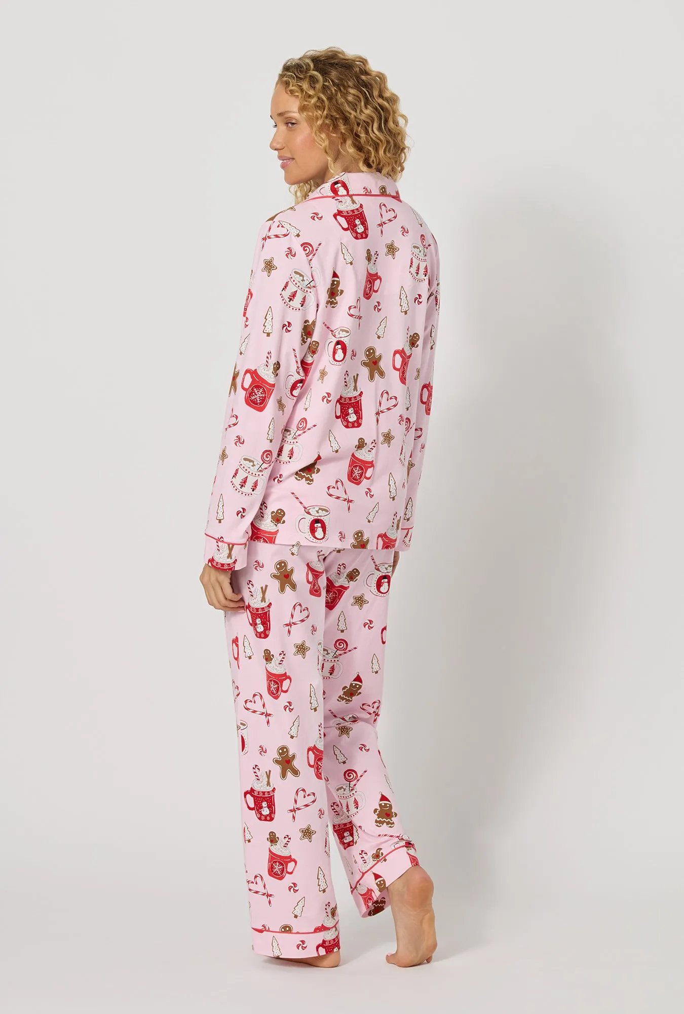Candy And Cocoa Long Sleeve Classic Stretch Jersey Pj Set sold by BedHead product image thumbnail 5