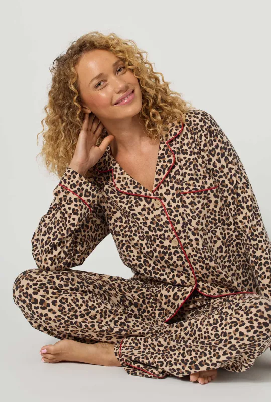 Wild At Heart Long Sleeve Classic Stretch Jersey Pj Set made by BedHead